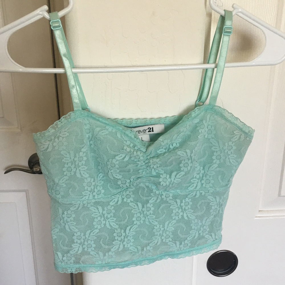 F21 Mint Green Lace Bra